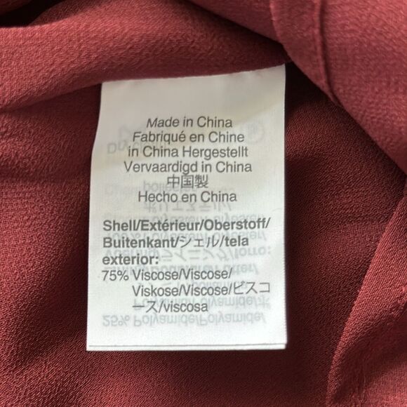 J. Crew Women’s Faux Wrap Velvet Top Burgundy Peplum Size 00 - Picture 9 of 13